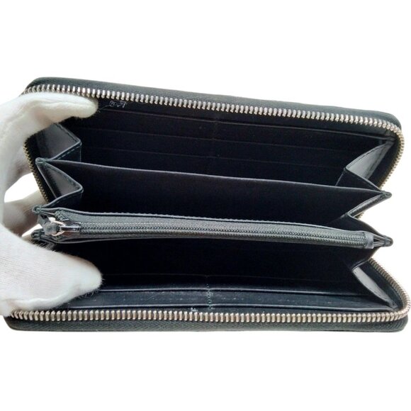 (S3) Authentic Gucci Wallet Long Black PVC Luxury Vintage Designer Handbag - Picture 5 of 10